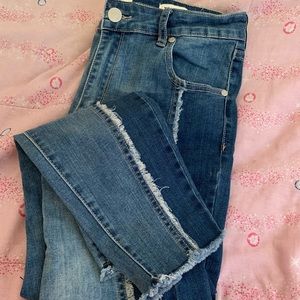 Mid Rise Grazer Skinny Jeans